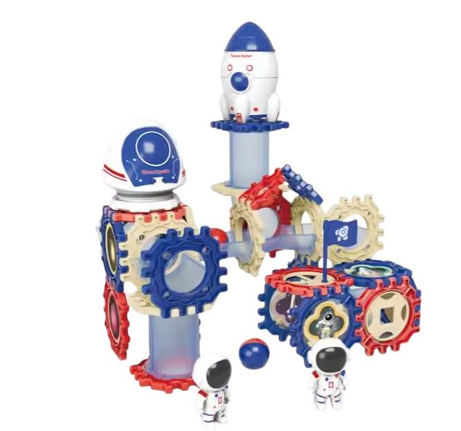 Kids-Up 257 Piece DIY STEM Marble Run Maze Space Building Blocks Set