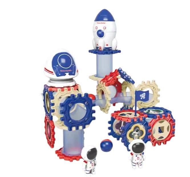 Kids-Up 257 Piece DIY STEM Marble Run Maze Space Building Blocks Set