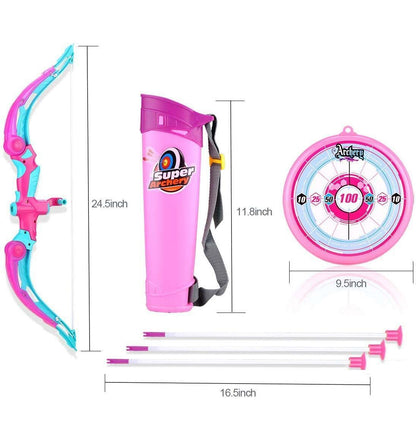 Kids-Up Bow & Arrow Archery Set Pink 5 Years And Older Set
