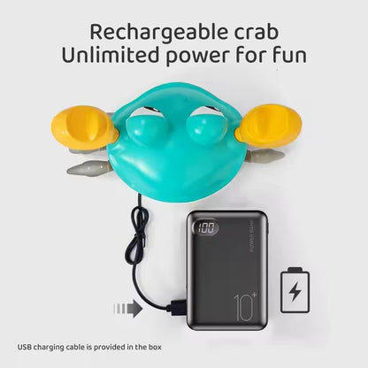 Kids-Up Crawling Crab Toys with Light Up, USB Rechargeable Interactive Toy