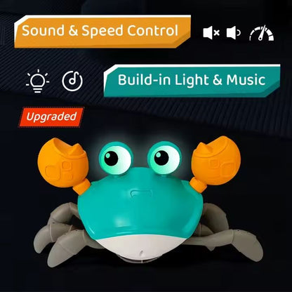 Kids-Up Crawling Crab Toys with Light Up, USB Rechargeable Interactive Toy