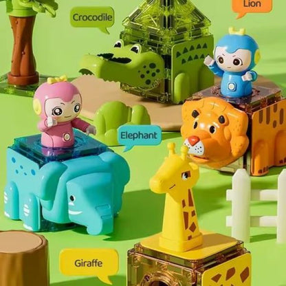 Kids-Up DIY STEM Dinosaur Paradise Magnetic Marble Run Educational - 151 Piece