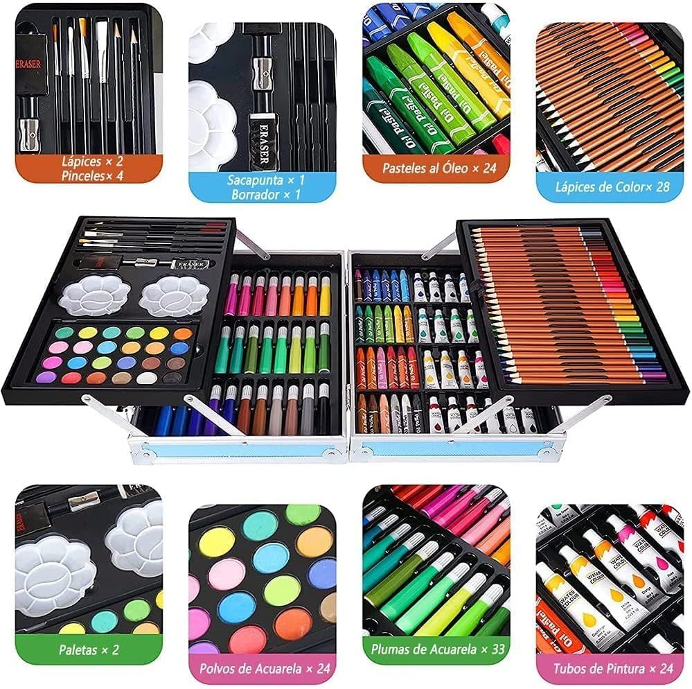 Kids-Up 150 Pcs Kids Painting &amp; Drawing Art Set With Aluminium Case Craft Kits Art and Craft Kit

Unleash creativity and imagination with the Kids-Up 150-Piece Painting & Drawing Art Set, the perfect all-in-one art kit for young artists. Packed with a wide variety of colouring and painting tools, this complete craft set encourages creative expression while helping develop fine motor skills, focus, and artistic confidence.