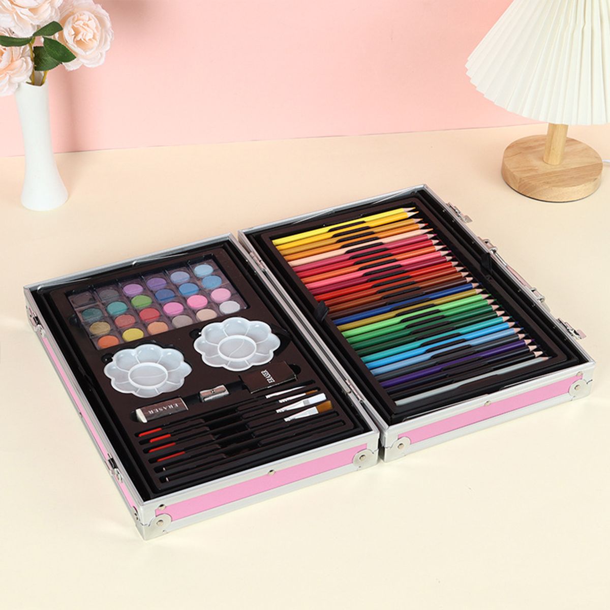 Kids-Up 150 Pcs Kids Painting &amp; Drawing Art Set With Aluminium Case Craft Kits Art and Craft Kit

Unleash creativity and imagination with the Kids-Up 150-Piece Painting & Drawing Art Set, the perfect all-in-one art kit for young artists. Packed with a wide variety of colouring and painting tools, this complete craft set encourages creative expression while helping develop fine motor skills, focus, and artistic confidence.