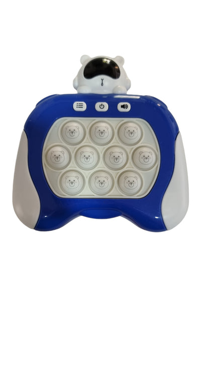 Kids-Up Electronic Pop It Quick Push Game Blue And White Spaceman

The Kids-Up Electronic Pop It Quick Push Game features a fun and engaging design resembling a blue and white spaceman, perfect for kids who love interactive and sensory toys. This game combines the popular Pop It fidget toy with electronic elements for a fast-paced, stimulating experience. Players must quickly push the bubbles that light up, enhancing hand-eye coordination and reflexes. The vibrant blue and white color scheme, along with the