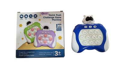 Kids-Up Electronic Pop It Quick Push Game Blue And White Spaceman

The Kids-Up Electronic Pop It Quick Push Game features a fun and engaging design resembling a blue and white spaceman, perfect for kids who love interactive and sensory toys. This game combines the popular Pop It fidget toy with electronic elements for a fast-paced, stimulating experience. Players must quickly push the bubbles that light up, enhancing hand-eye coordination and reflexes. The vibrant blue and white color scheme, along with the