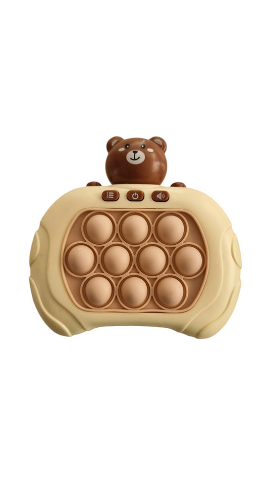 Kids-Up Electronic Pop It Quick Push Game Brown Bear

The Kids-Up Electronic Pop It Quick Push Game in the fun shape of a Brown Bear combines the sensory satisfaction of traditional Pop It toys with an exciting electronic twist. This interactive game challenges kids to press the popping bubbles as they light up, testing their speed and coordination.
