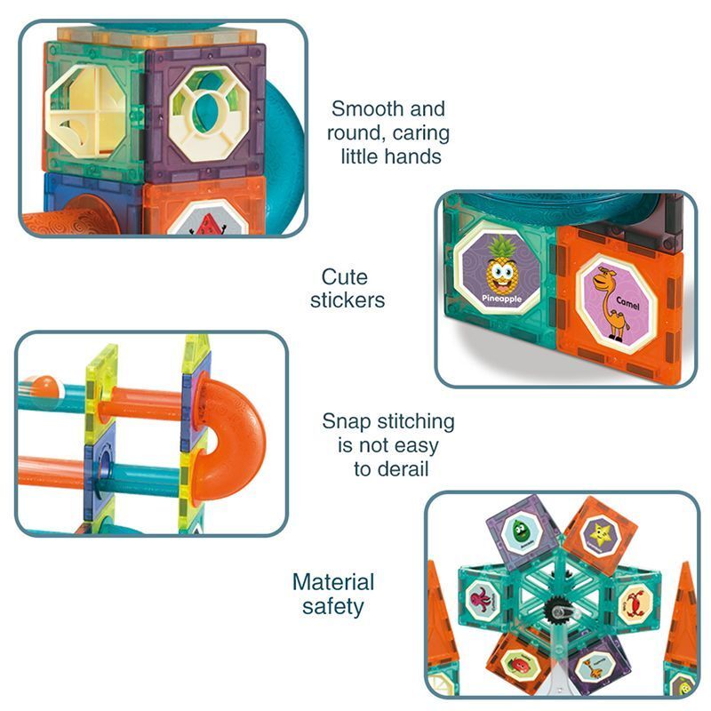 Kids-Up LED Magnetic Building Blocks - Light-Up 3D Pipes Marble Run (86 Pieces)
Light up learning and creativity with the Kids-Up LED Magnetic Building Blocks - 86-Piece 3D Pipes Marble Run Set! This exciting STEM toy combines magnetic blocks, transparent pipe tracks, and LED lights to create dazzling marble runs that encourage engineering skills and imaginative play. Kids can build glowing 3D structures while watching marbles race through twisting, turning tunnels.