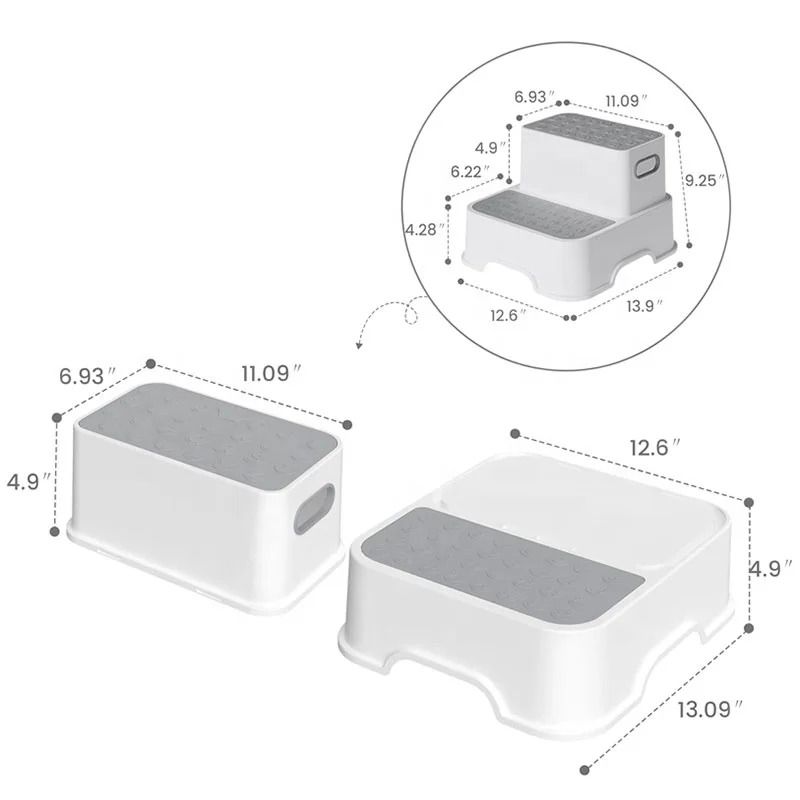 Kids-Up & Toddlers 2-Step Sturdy Stool - For Bathroom, Kitchen & Potty Training

Help little ones gain independence safely with the Kids-Up 2-Step Sturdy Stool, designed for toddlers and kids to reach new heights with confidence. Whether they're potty training, brushing their teeth, or helping in the kitchen, this durable and slip-resistant stool offers the perfect boost.