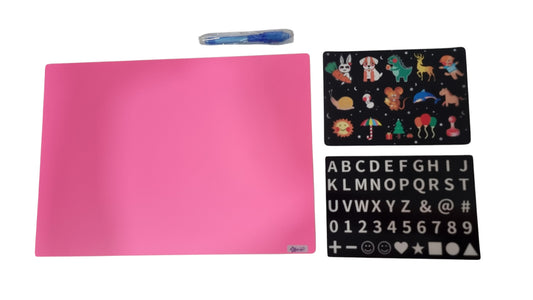 Kids-up Glow in the Dark Magic Drawing Board Educational A3 Size Board Pink