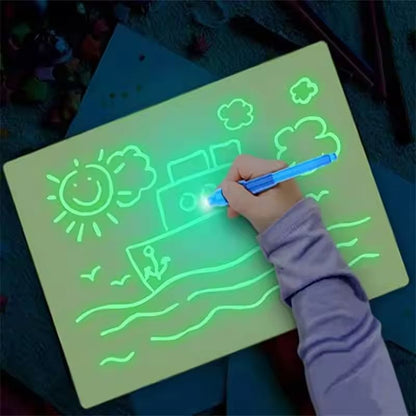 Kids-up Glow in the Dark Magic Drawing Board Educational A3 Size Board Pink
