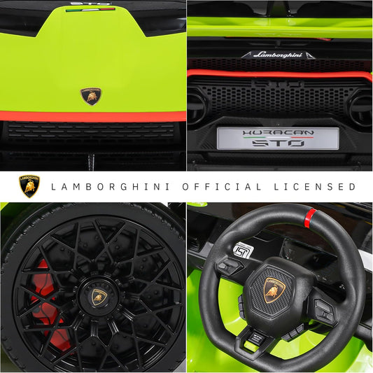 Lamborghini Huracan STO Ride on Car With Rubber Wheels 12v