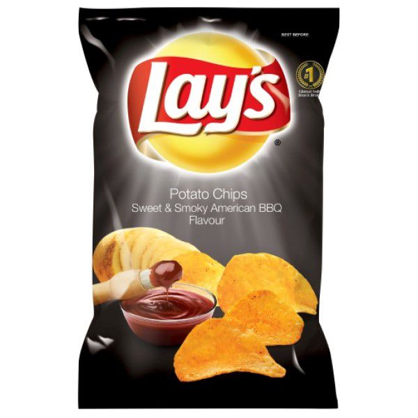 Lays Potato Chips Sweet And Smokey American BBQ - 48 x 36g