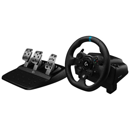 Logitech(R) G923 Trueforce Racing Wheel and Pedals for PS / PC Force Feedback, Dual Clutch, Xbox (2 Year Warranty)

TrueForce Racing Wheel for Ultimate Sim Racing Performance, Precision, and Immersive Control

Logitech G923 is a high-performance racing wheel that revolutionises the eracing experience. Re-engineered to support a game-changing feedback system, G923 features TRUEFORCE, next-generation force feedback that dials into game engines to deliver higher fidelity realism. Feel the pistons pumping, the 
