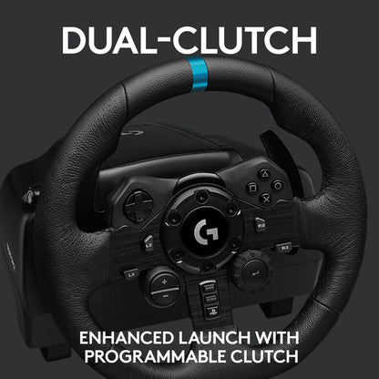 Logitech(R) G923 Trueforce Racing Wheel and Pedals for PS / PC Force Feedback, Dual Clutch, Xbox (2 Year Warranty)

TrueForce Racing Wheel for Ultimate Sim Racing Performance, Precision, and Immersive Control

Logitech G923 is a high-performance racing wheel that revolutionises the eracing experience. Re-engineered to support a game-changing feedback system, G923 features TRUEFORCE, next-generation force feedback that dials into game engines to deliver higher fidelity realism. Feel the pistons pumping, the 