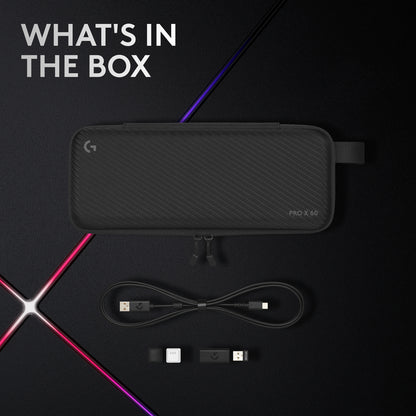 Logitech - Pro X 60 Lightspeed Wireless Gaming Keyboard - Black (2 Year Warranty)

Level up your gameplay with the Logitech Pro X 60 Lightspeed Wireless Gaming Keyboard in Black. Featuring ultra-fast Lightspeed connectivity, a compact 60% layout, and pro-grade performance for competitive gaming. Durable, responsive, and built for speed, with a 2-year warranty for total confidence. Perfect for esports, FPS players, and high-performance setups.