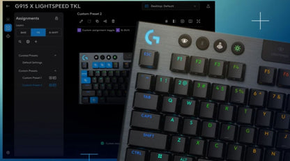 Logitech G915 X LIGHTSPEED TKL Low-Profile Wireless Gaming Keyboard (2 Year Warranty)

Take your gaming to the next level with the Logitech G915 X LIGHTSPEED TKL, the keyboard that redefines performance, style, and precision. Built for gamers who settle for nothing less than excellence, this ultra-thin, tenkeyless gaming keyboard delivers lightning-fast responsiveness and cutting-edge features in a sleek, portable design. With meticulously crafted low-profile GL mechanical switches, you'll unleash unmatched