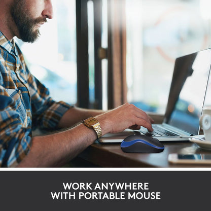 Logitech M185 Wireless Mouse, 2.4GHz with USB Mini Receiver