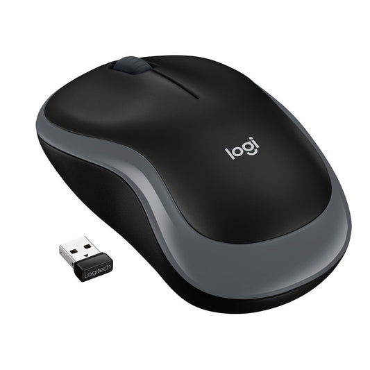 Logitech M185 Wireless Mouse, 2.4GHz with USB Mini Receiver (2 Year Warranty, Parallel Import) Grey