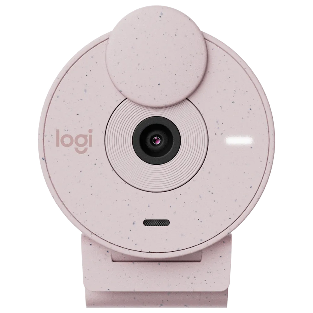 Logitech(R) Brio 300 Full HD Webcam - Rose (2 Year Warranty)

Enhance your video calls, online meetings, and content creation with the Logitech(R) Brio 300 Full HD Webcam, designed to deliver crisp, high-quality video and reliable performance. With Full HD 1080p resolution at 30fps, your image comes through clear and natural, providing professional-quality video for work or personal use. The autofocus lens keeps you sharp and in focus even when moving, while RightLight(TM) 2 technology automatically adjusts