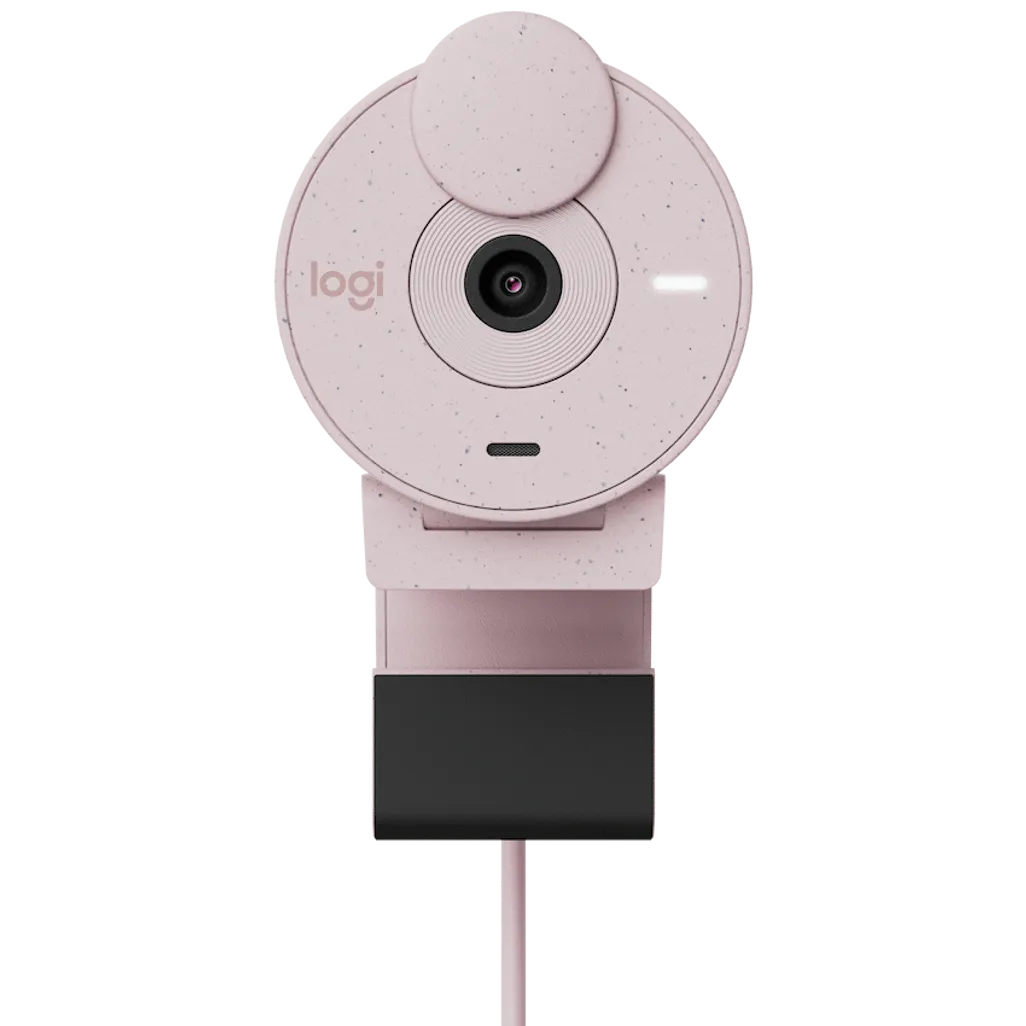 Logitech(R) Brio 300 Full HD Webcam - Rose (2 Year Warranty)

Enhance your video calls, online meetings, and content creation with the Logitech(R) Brio 300 Full HD Webcam, designed to deliver crisp, high-quality video and reliable performance. With Full HD 1080p resolution at 30fps, your image comes through clear and natural, providing professional-quality video for work or personal use. The autofocus lens keeps you sharp and in focus even when moving, while RightLight(TM) 2 technology automatically adjusts