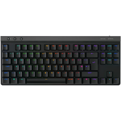 Logitech G515 LIGHTSPEED TKL Wireless Gaming Keyboard - Black (2 Year Warranty)

The Logitech G515 LIGHTSPEED TKL Wireless Gaming Keyboard is designed for gamers who demand speed, precision, and a clean, streamlined setup. At just 22mm thin, this ultra-low-profile keyboard combines cutting-edge LIGHTSPEED wireless technology, Bluetooth, and wired connectivity, allowing you to game your way without compromise. The GL Brown tactile switches provide a satisfying responsive feel with every keystroke