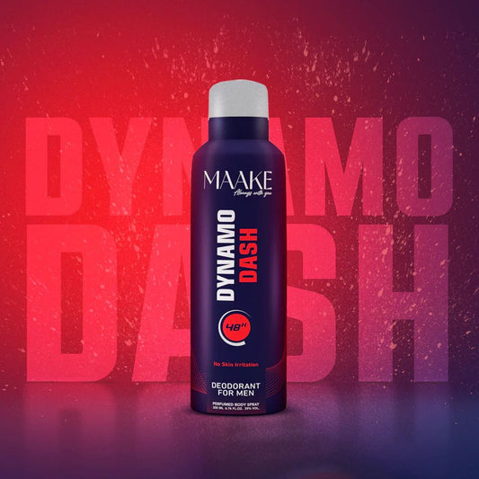 MAAKE Dynamo Dash Deodorant Spray for Men 200ml Can Perfumed Body Spray

Dynamo ? More like dynamite. Apply if you are looking for some explosive energy. It's important to take care of how you smell because that's your identity, and in a busy world, there's no better companion that MAAKE.
