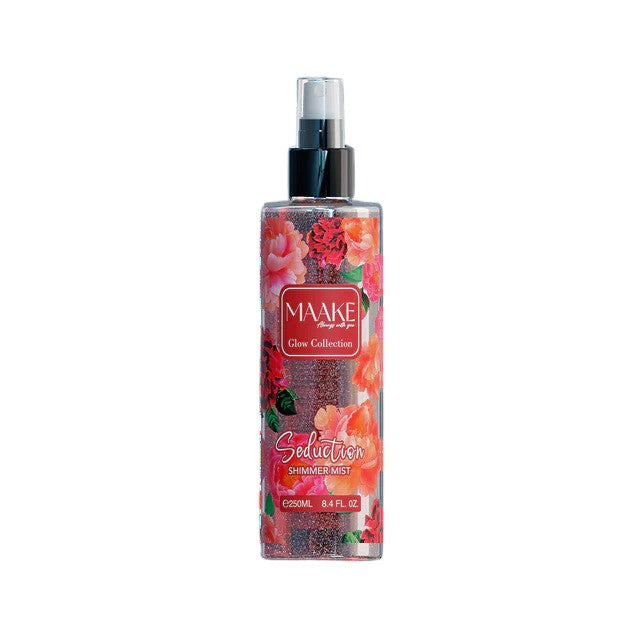 MAAKE Seduction Shimmer Mist 250ml Bottle

Shine with MAAKE’s luxurious long-lasting body mist, infused with shimmer particles for that extra shine. An irresistible fragrance with a touch of GLAMOUR for your skin.

Instructions: Shake before use and lightly spray on the skin. Smudge with fingers as desired. Suitable for daily use.

Caution: For external use only. Avoid contact with eyes. If eye contact occurs, rinse well with water. Keep out of the reach of children. Store in a cool, dry place.