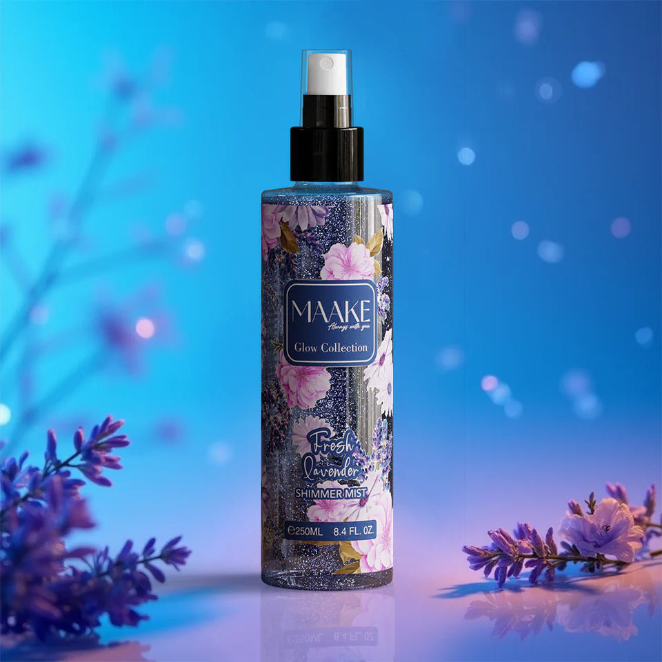 MAAKE Fresh Lavender Shimmer Mist 250ml Bottle

Shine with MAAKE’s luxurious long-lasting body mist, infused with shimmer particles for that extra shine. An irresistible fragrance with a touch of GLAMOUR for your skin.

Instructions: Shake before use and lightly spray on the skin. Smudge with fingers as desired. Suitable for daily use.

Caution: For external use only. Avoid contact with eyes. If eye contact occurs, rinse well with water. Keep out of the reach of children. Store in a cool, dry place