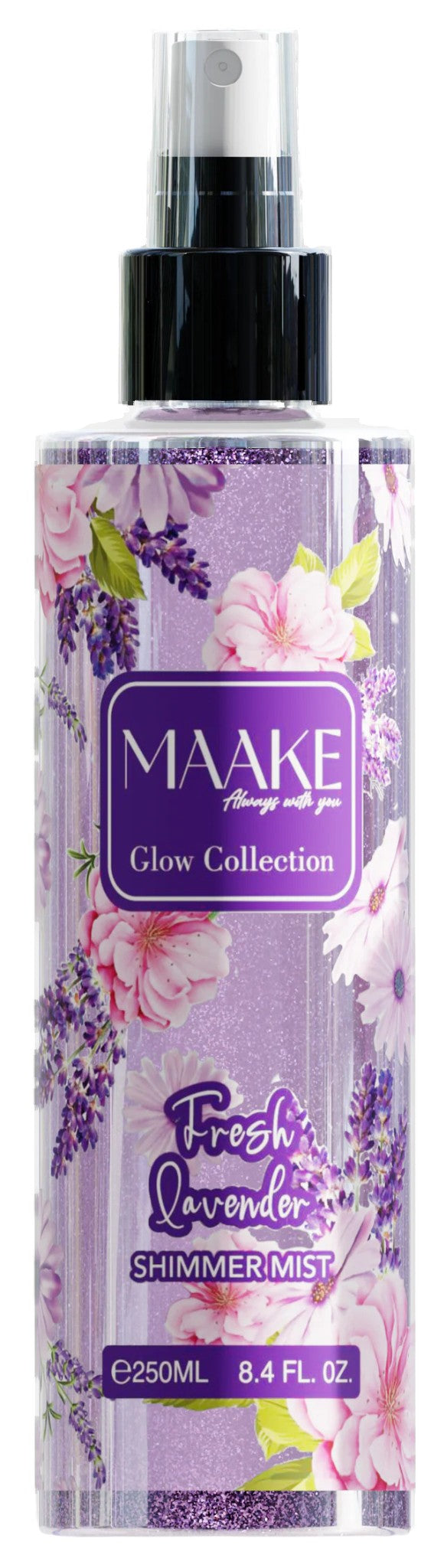 MAAKE Fresh Lavender Shimmer Mist 250ml Bottle

Shine with MAAKE’s luxurious long-lasting body mist, infused with shimmer particles for that extra shine. An irresistible fragrance with a touch of GLAMOUR for your skin.

Instructions: Shake before use and lightly spray on the skin. Smudge with fingers as desired. Suitable for daily use.

Caution: For external use only. Avoid contact with eyes. If eye contact occurs, rinse well with water. Keep out of the reach of children. Store in a cool, dry place