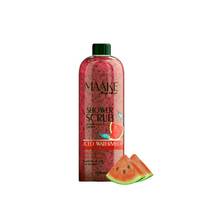 Our Glowing Shower Gel scrub is exactly what it sounds! A scrub for a delightful foamy bath, enriched with Watermelon extract, vitamin E, and pumice stone exfoliating particles that gently cleanse and exfoliate the skin, removing impurities and dead cells, leaving your skin soft, lightly fragranced and with a subtle glow!

Results in smoothened skin. Non-abrasive.

Instructions:&nbsp;Apply a generous amount and massage onto wet skin, bring up to a lather, scrub, then rinse off. Suitable for daily use; if yo