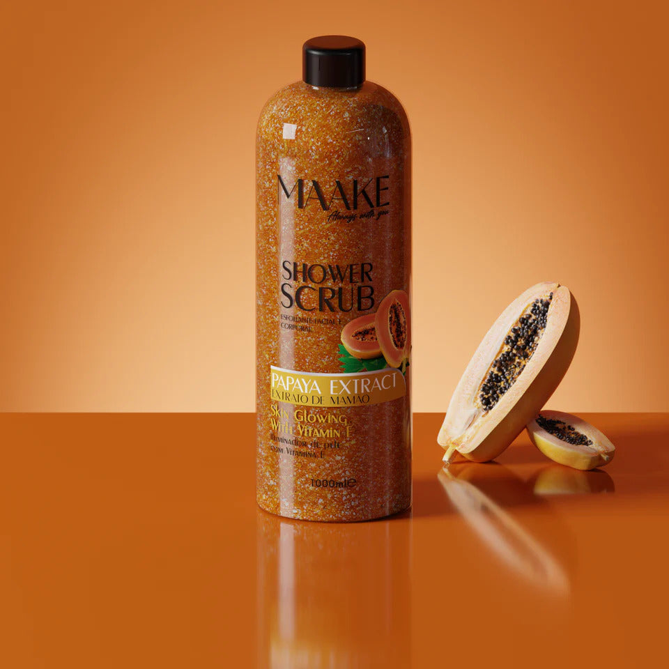 Our Glowing Shower Gel scrub is exactly what it sounds! A scrub for a delightful foamy bath, enriched with Papaya extract, vitamin E, and pumice stone exfoliating particles that gently cleanse and exfoliate the skin, removing impurities and dead cells, leaving your skin soft, lightly fragranced and with a subtle glow!

Results in smoothened skin. Non-abrasive.

Instructions:&nbsp;Apply a generous amount and massage onto wet skin, bring up to a lather, scrub, then rinse off. Suitable for daily use; if you ha