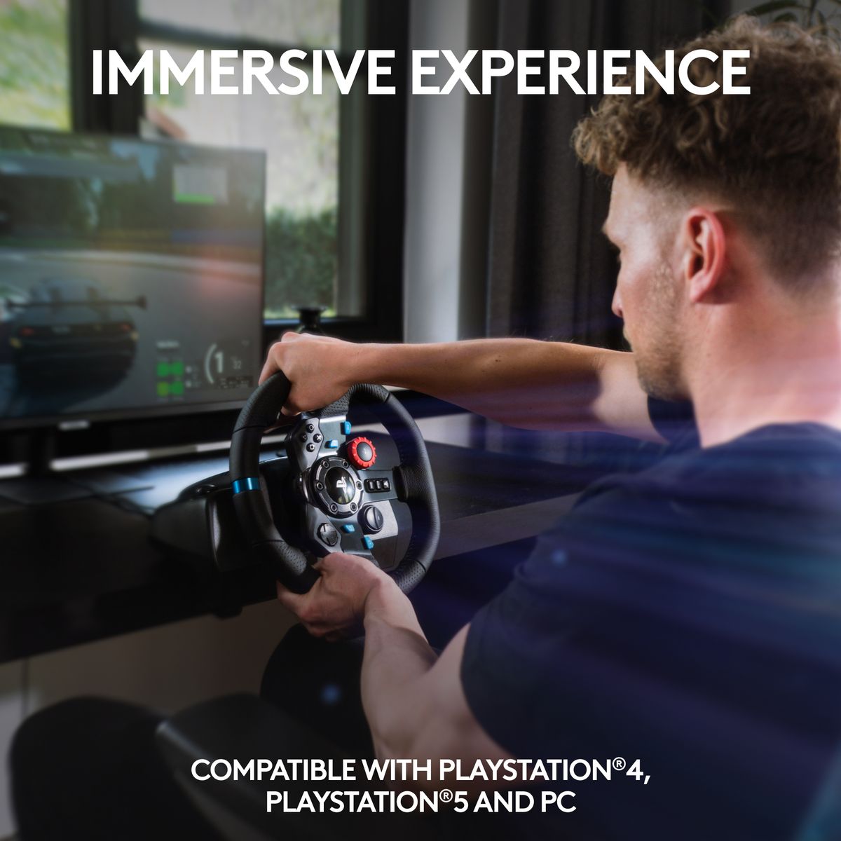 Master the track with the Logitech G29 Driving Force. Features dual-motor force feedback, stainless steel pedals, and leather wheel. Works with PS5, PS4 & PC. 2-year warranty.