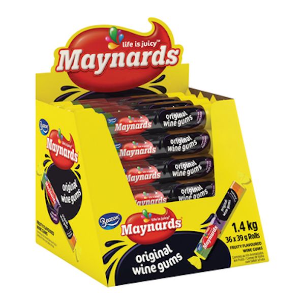 Maynards Wine gum Rolls 39g Pack of 36 Rolls

Maynards enhances life's colourful moments by adding bursts of the fruitiest and juiciest flavour.

