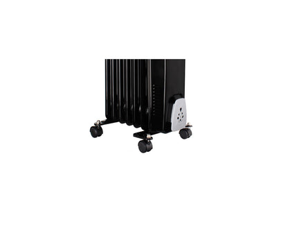 Mellerware Heater 7 Fin Oil Filled Steel Black 3 Heat Settings 1500W "Mohabi 1500"