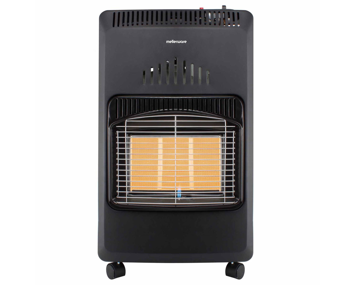 Mellerware Heater Gas Steel Black 3Heat Settings "Quantum"