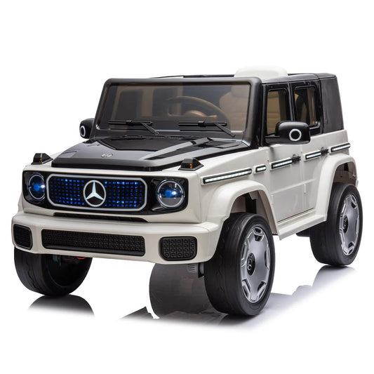 Mercedes Benz EQG Kids Ride on Car With Rubber Wheels 12v (Licensed) White