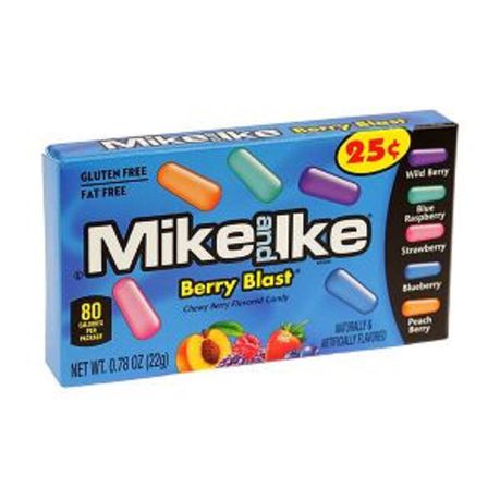 Mike and Ikes Berry Blast Flavored Chewy Sweets Snack 22g