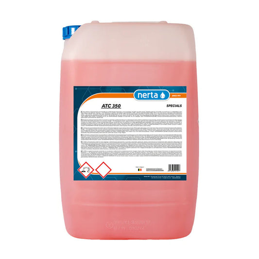 Nerta ATC 350 is a highly effective acid-cleaning agent formulated with a blend of hydrochloric and sulfuric acids. It is specifically developed to tackle tough cement deposits on tankers, cement mixers, and construction equipment. This powerful cleaner is also ideal for removing scale and lime buildup, making it an essential tool in the construction industry and public works.

Powerful acid formula for removing cement deposits, scale, and lime
Ideal for use on tankers, cement mixers, and construction equip