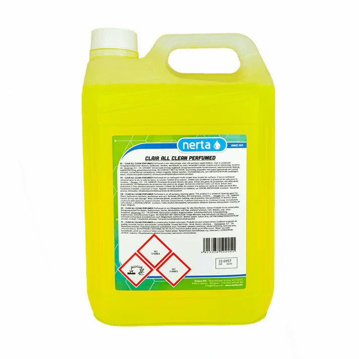 Nerta All Purpose Cleaner

A highly effective all-purpose cleaner designed for automotive, industrial, and household use. Its powerful formula effortlessly tackles dirt, grease, grime, and stains, delivering exceptional results every time. Safe and easy to use, this versatile cleaner is perfect for a wide range of applications.

Suitable for home, vehicle, and industrial use
Powerful formula for deep cleaning
Safe and easy application for convenience
Available in 1L and 5L sizes