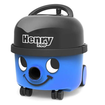 Numatic Henry HVR 200-11 Blue Vacuum Cleaner

Numatic Henry HVR 200-11 – A true professional in every sense of the word but never without that famous smile, loved and appreciated by users the world over… ask any Henry owner. Henry brings professional cleaning to all, and is packed full of innovative features.
