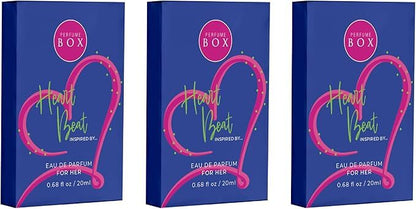 Perfume Box Heart Beat For Her – Pocket 20ml Eau De Parfum Set of 3

Experience the luxurious charm of Heart Beat For Her, a pocket-sized Eau De Parfum set of 3 designed for women who love floral, fruity, and gourmand scents. Inspired by high-end designer fragrances, Heart Beat offers a captivating blend of sweet, tropical, and feminine notes, perfect for everyday wear or special occasions.