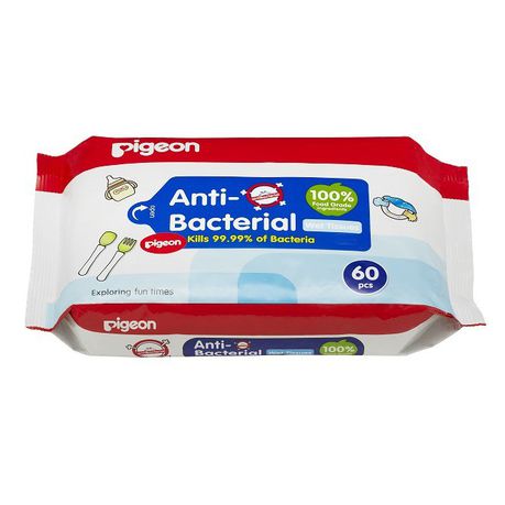 Pigeon - Anti Bacterial Wipes - 60 Piece