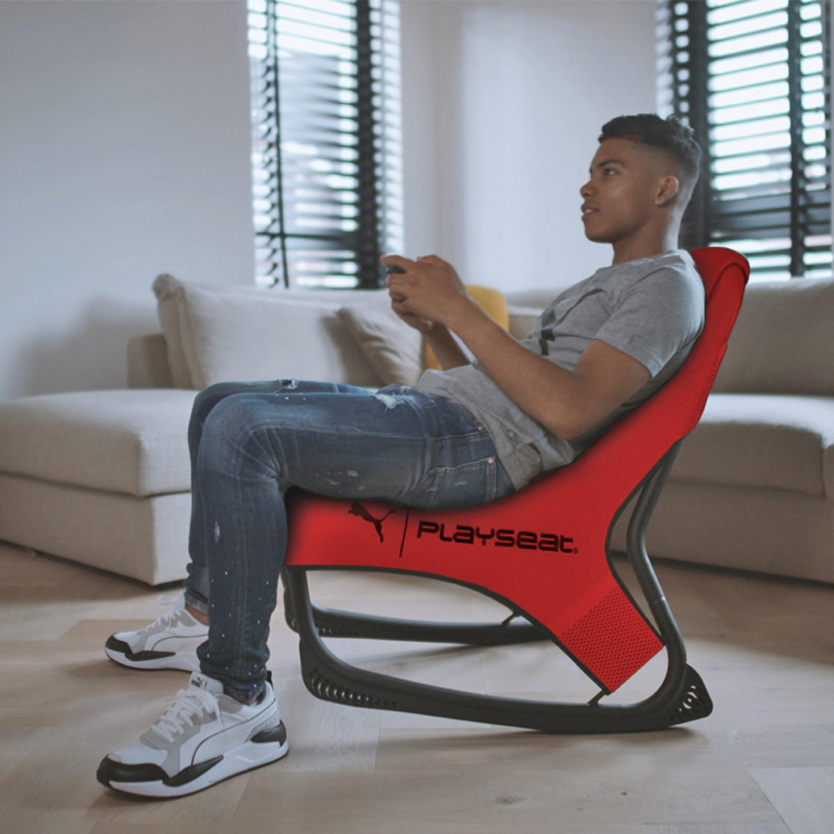 Playseat Puma Active Gaming Chair

Together with the expertise of PUMA, Playseat brings, an innovative game seat that adapts perfectly to your body. The Playseat | PUMA game seat is the tool for any gamer.

This revolutionary game seat gives an active and correct seating position with full freedom of movement. This lets you get the maximum out of your gaming performance.