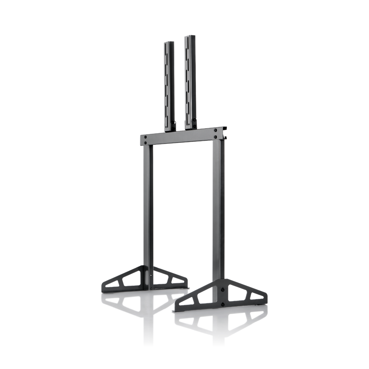 Playseat TV Stand - PRO

So let's say you're in-the-zone, feeling the force feedback strong. The steering wheel is shaking to bits. Your TV is quaking too. Wrong. Prevent this. Stay super-focused with the Playseat TV Stand XL - Single. The stand's fully adjustable so you can tailor your sim racing rig to make sure it feels like you're actually IN the winning car. Maybe put the TV or monitor really close for total immersion? Or do you want to keep it at a distance? Your call.