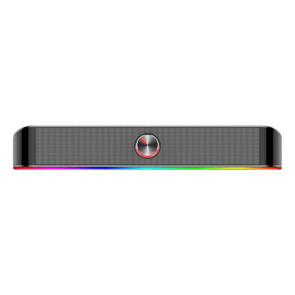 REDRAGON 2.0 Sound Bar ADIEMUS 2 x 3W RGB USB|Aux PC Gaming Speaker – Black.