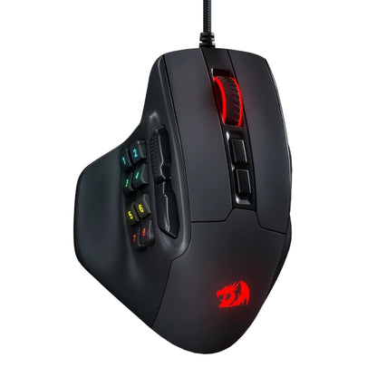 REDRAGON Aatrox 6200DP RGB MMO Gaming Mouse – Black.