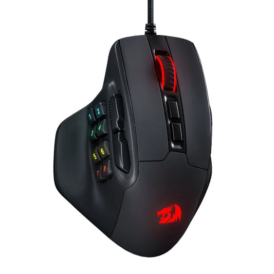 REDRAGON Aatrox 6200DP RGB MMO Gaming Mouse – Black.