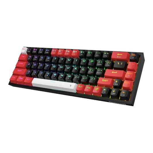 REDRAGON Castor Pro 68Key Wireless Red|Black|White KeyCap Bluetooth RGB Red Switch – Black|Red.