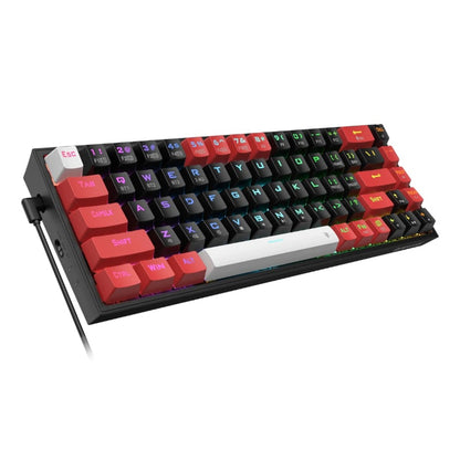 REDRAGON Castor Pro 68Key Wireless Red|Black|White KeyCap Bluetooth RGB Red Switch – Black|Red.